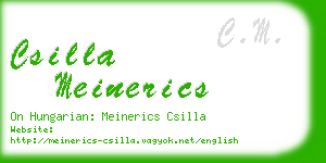 csilla meinerics business card